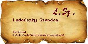 Ledofszky Szandra névjegykártya